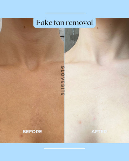 Remove fake tan, prep your skin for tanning, remove old tan, smooth results, long lasting, glowing, glow up, best results