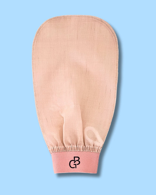 100% Raw cocoon silk, Silk exfoliating gloves: smooth, blemish-free skin, reduce strawberry skin, improve keratosis pilaris, remove sebum, achieve glowing complexion. Shop now!